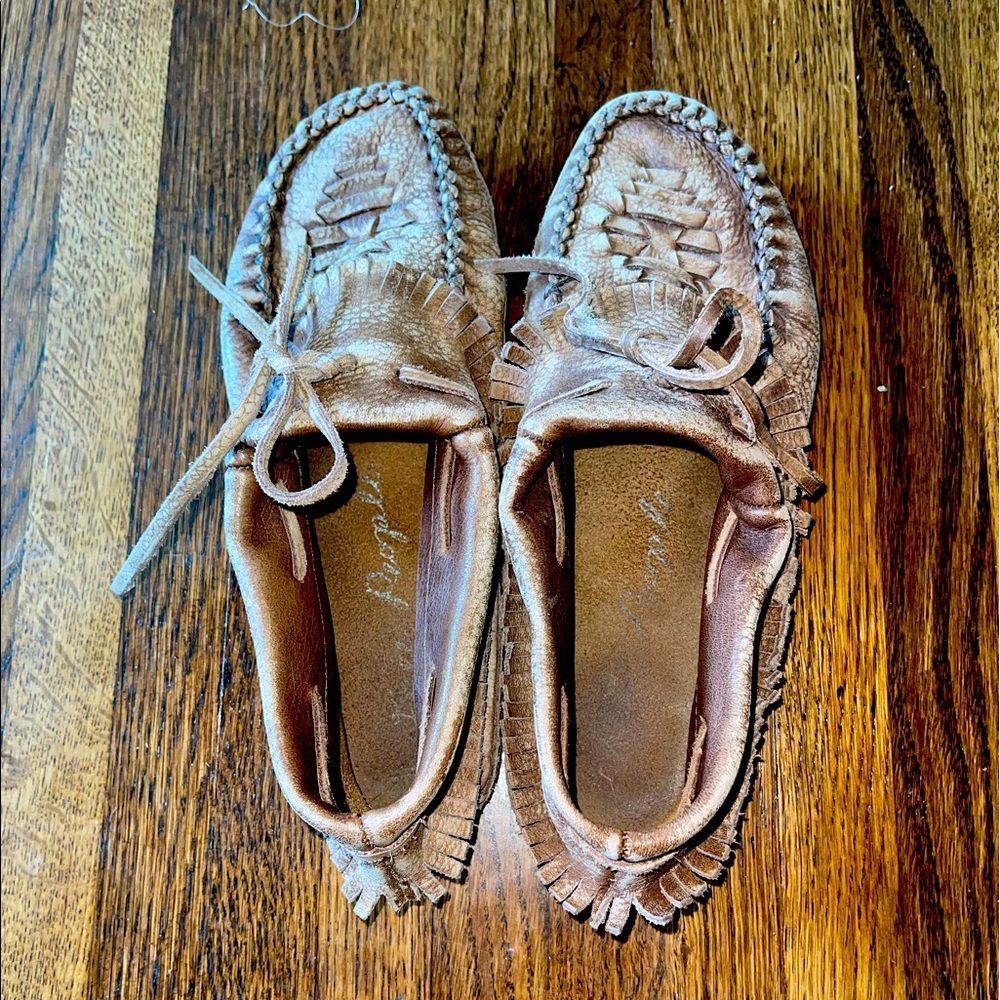 Free People Leather Moccasins.